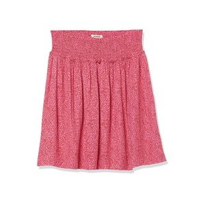 NWT! Goodthreads Women's Fluid Twill Tiered Mini Skirt, Pink Leaf Print, Small